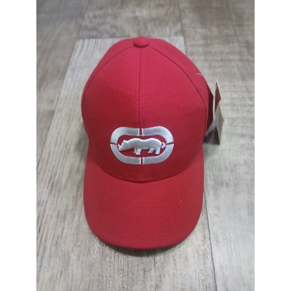 Vintage Ecko Unltd Rhino Hat Red Y2K Adjustable Hat Cap Wool Blend